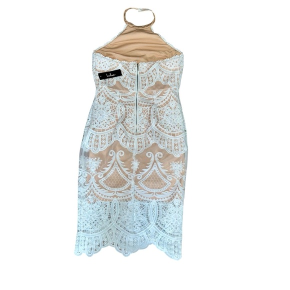 Lulu's White Sheath Halter Dress NWT size medium - Picture 7 of 11
